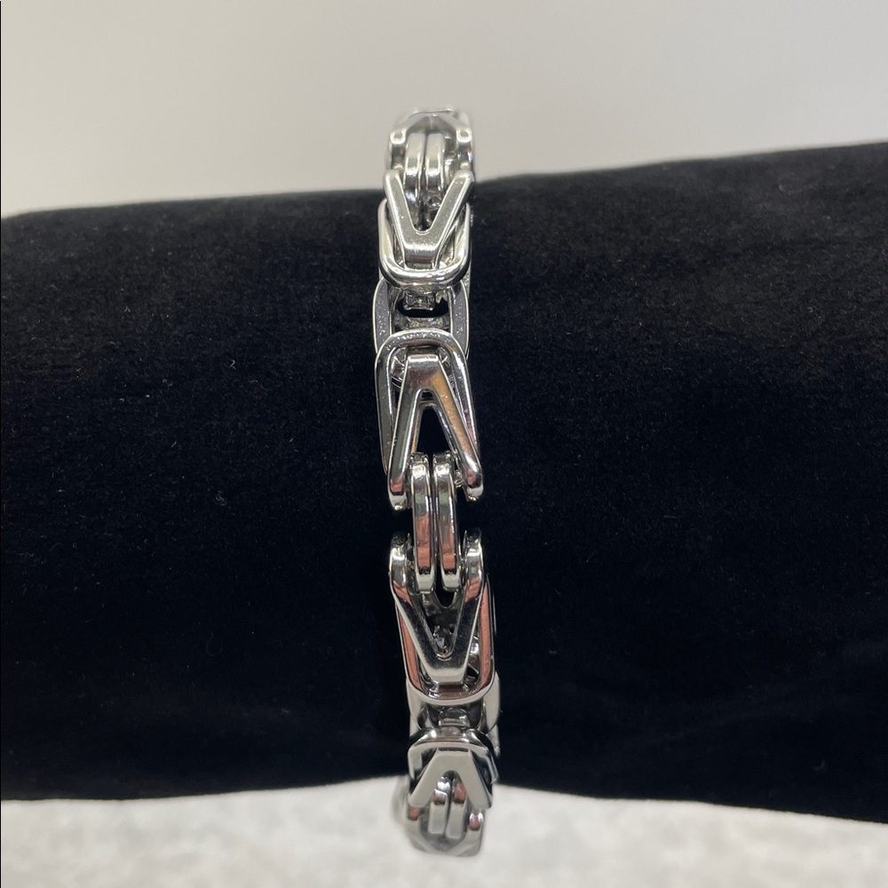 Anthony Jacobs Men’s Stainless Steel Chain Bracelet Magnetic Clasp NWT
